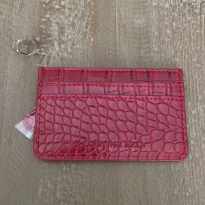 B-Low the Belt Croc Card Case - Brand New - Red